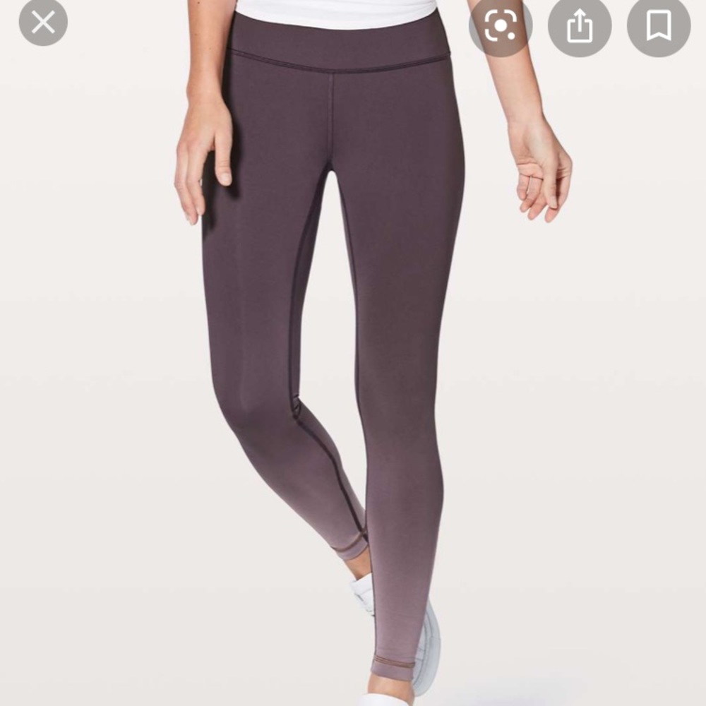 Lululemon Wunder Under Ombré Leggings Size 10